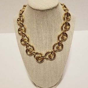 Women's Gold Tone Chain Link Choker 16"